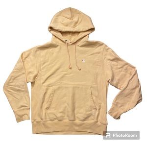 Champion Reverse Weave Hoodie Sweatshirt Coral Medium